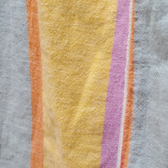 Striped Yellow and Blue Midi Dress - Picture 14 of 16